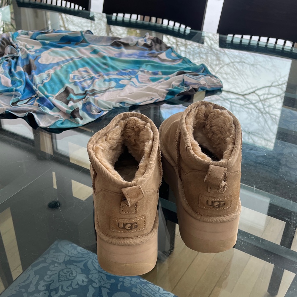 UGG Tan Women's Platform Boots - Picture 5 of 7